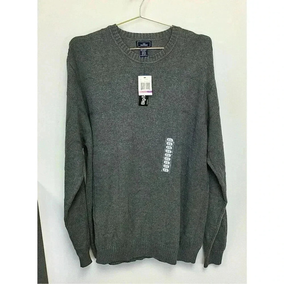 NWT Dockers Mens Heather Gray Knit Soft Relaxed Fit Sweater Big & Tall Size 2XLT - Picture 1 of 11